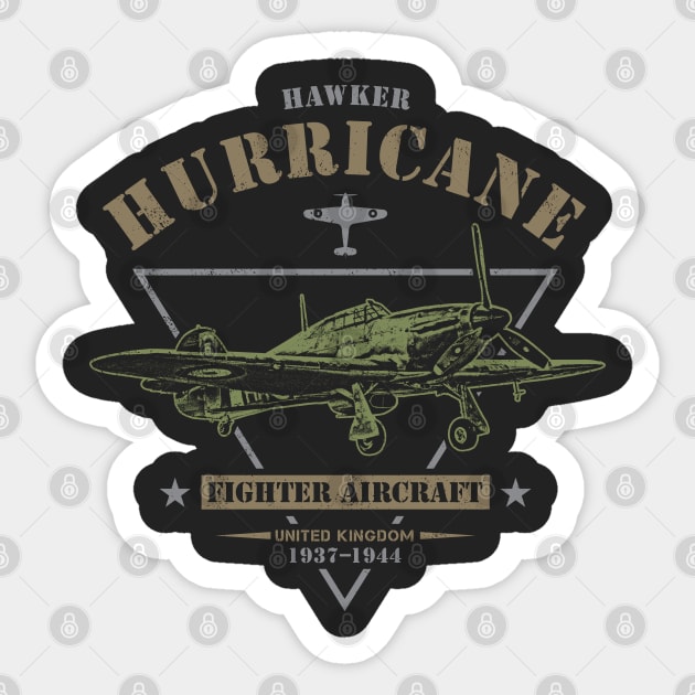 Hawker Hurricane Sticker by Military Style Designs